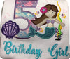 Camisa de cumpleaños de sirena, camisa de sirenita, camisa de cumpleaños bajo el mar, camisa de brillo púrpura lavanda verde azulado rosa