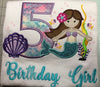 Camisa de cumpleaños de sirena, camisa de sirenita, camisa de cumpleaños bajo el mar, camisa de brillo púrpura lavanda verde azulado rosa