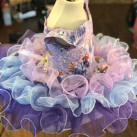 Vestido azul púrpura inspirado en FROZEN II, vestido de Elsa Anna, vestido congelado, vestido de princesa para niños pequeños, disfraz de princesa de Disney, vestido personalizado