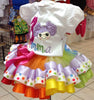 Lalaloopsy Birthday theme ,polka dot Ribbon Tutu, Rainbow Lalaloopsy Birthday Tutu Outfit Birthday shirt