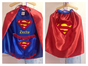 Superman costume, superman outfit, satin Superman  suit for kids, toddler superman costume