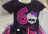 Monster High Tutu / Monster High Costume / Halloween Tutu / Monster High Custom Embroidery Shirt/ Monster High Tutu Costume
