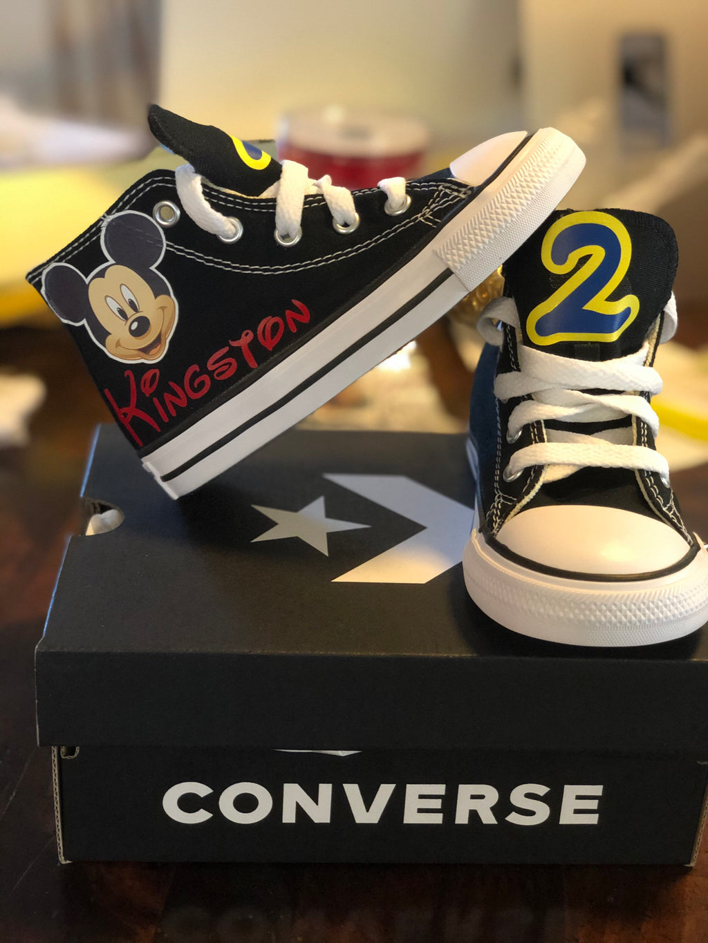 Mickey Mouse Themed Boy Converse,Baby Shoes, Birthday Shoes, Personalized Baby Boy Shoes, Baby Shower Gift