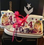 Jojo Siwa Personalized Bling Converse, Custom Converse, Custom Baby Shoes, Custom Jojo siwa sneakers