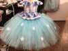 Vestido de 2 piezas azul inspirado en FROZEN II, vestido de Elsa, vestido de princesa azul copo de nieve