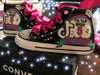 Tik Tok Queen personalizado bling Converse para combinar con cualquier atuendo, zapatos de bebé Bling, zapatos de cumpleaños, zapatos de bebé personalizados, regalo de Baby Shower
