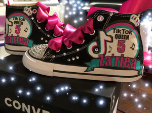 LOL Suprise Queen Bee Personalized Bling Converse, Queen Bee custom shoes,  LOL Bling shoes