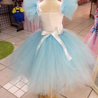Alice and Wonderland Inspired Tutu Dress, Wonderland Princess Costume, toddler princess dress,Blue flower girl dress