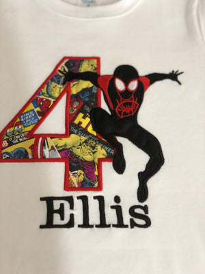 Miles Morales Birthday Shirt, spiderverse shirt, Spider-Man birthday