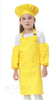 Delantal de chef ajustable personalizado para niños de 4 piezas con bolsillo, mangas y sombrero para niños y niñas Cocina Cocinar Hornear, Arte o Pintura