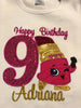Lippy Stick Shopkins Birthday Shirt,Lip stick birthday shirt, custom shopkins  embroidered Personalized birthday shirt