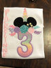 Pastel Minnie Mouse Unicorn Tutu Outfit, pastel arco iris tutu, camisa de cumpleaños de Minnie Mouse unicornio