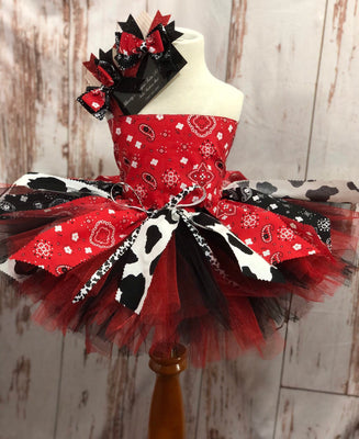 Cowgirl Tutu Dress,Red Black and white Country Western Cowgirl Birthday Outfit, Western Birthday Outfit, Cowgirl Birthday Outfit,Cowboy Birthday Tutu