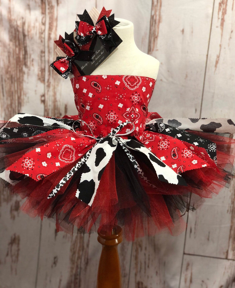 Cowgirl Tutu Dress,Red Black and White Country Western Cowgirl Birthday Outfit, Western Birthday Outfit, Cowgirl Birthday Outfit,Cowboy Birthday Tutu