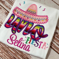 Camiseta de cumpleaños con tema Fiesta, camiseta de 1er cumpleaños, camiseta de cumpleaños Uno Dos Tres, camiseta de cumpleaños mexicana, camiseta de fiesta personalizada