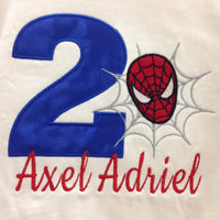 Camisa de cumpleaños de Spider-Man, camisa de araña, camisa de tema de Spider-Man
