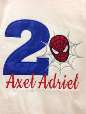 Camisa de cumpleaños de Spider-Man, camisa de araña, camisa de tema de Spider-Man