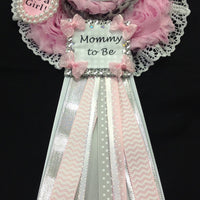 Custom Baby Shower Pins and Corsages, Mommy to Be pin, gender reveal, Baby Shower, Baby Announcement, Shower favors