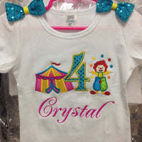 Camiseta de cumpleaños con tema de circo, camiseta de cumpleaños de circo de carnaval, camiseta personalizada de payaso