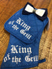 King of the Grill Personalized embroidered potholders, custom oven mitts, farmhouse kitchen accessory, Gift for anyone
