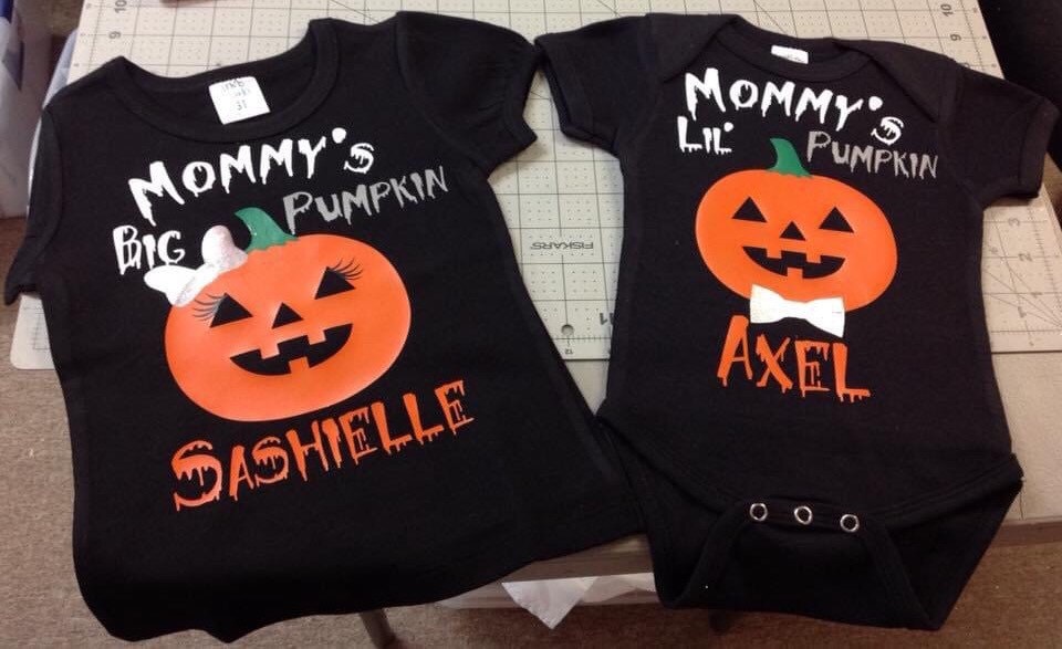 Camisas de calabaza para la familia, camisas de calabaza de mamá, camisas de calabaza de papá, camisa temática de Halloween personalizada