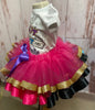 2 Legit to Quit Birthday tutu ribbon trim outfit, 90's hip hop birthday outfit
