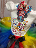 Clubhouse Minnie mouse traje de cumpleaños, traje de cumpleaños de Mickey Mouse, Rainbow Glitter Tutu, Mickey Mouse Clubhouse Shirt