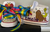 Sesame Street Friends themed Bling Converse, personalized converse shoes, baby custom Converse, Bling Custom sneakers