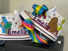 Sesame Street Friends themed Bling Converse, personalized converse shoes, baby custom Converse, Bling Custom sneakers