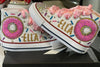 Donut theme Personalized Bling Converse,Baby Bling Shoes, Birthday Shoes, Personalized Baby Shoes, Baby Shower Gift