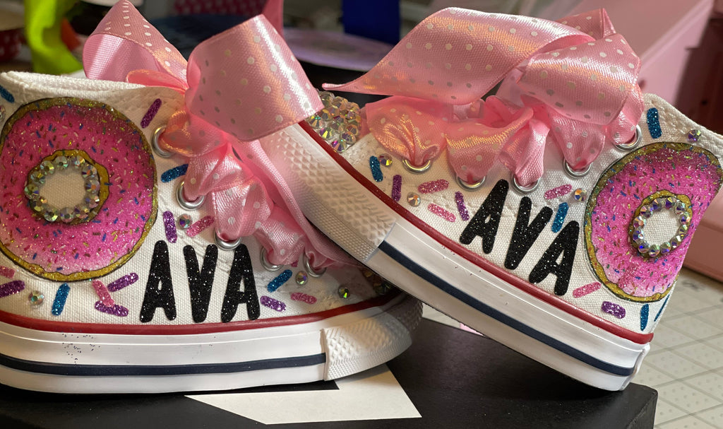 LOL Suprise Queen Bee Personalized Bling Converse, Queen Bee custom shoes,  LOL Bling shoes