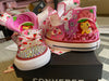 Strawberry Shortcake temático Bling Converse, zapatos converse personalizados, Converse personalizados, zapatos de bebé personalizados, zapatillas personalizadas