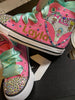 LOL Suprise Custom Bling Converse, zapatos personalizados de muñeca arcoíris, zapatos arcoíris LOL