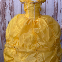 Princess Belle Dress, Beauty and the Beast gown, yellow belle dress, Holiday fancy dress, photo prop baby dress