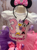 Minnie and Daisy Duck Theme Birthday Outfit,Mouse Ribbon Tutu,Minnie Mouse Dress