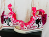 Barbie theme Bling shoes,  Custom bling converse, Barbie Bling shoes
