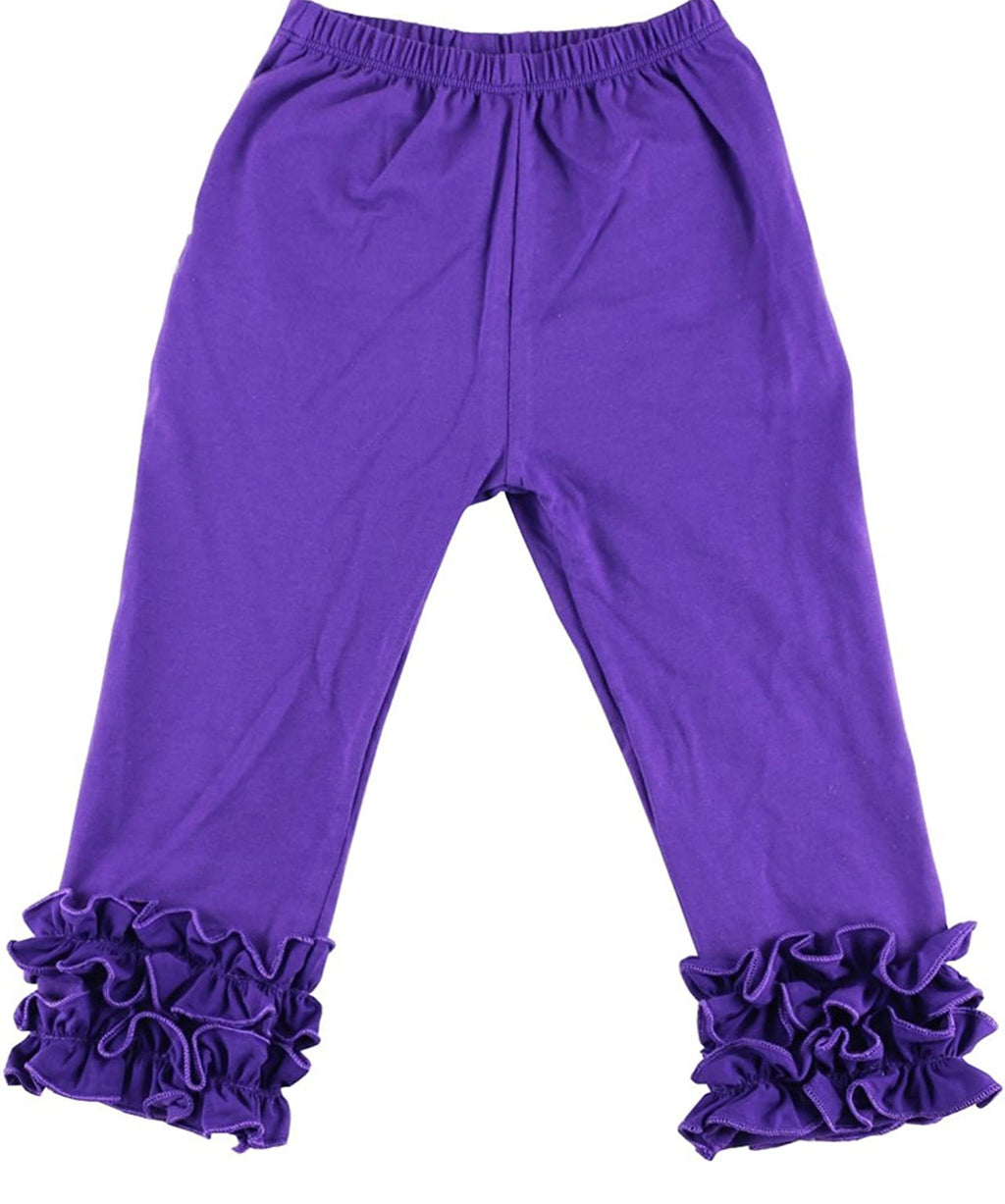 Ruffle Capri Pants in Purple