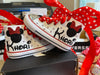 Minnie Mouse personalizado Bling Converse, zapatos temáticos de Minnie Mouse, zapatos temáticos rojo rosa blanco o negro