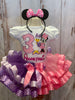 Minnie and Daisy Duck Theme Birthday Outfit,Mouse Ribbon Tutu,Minnie Mouse Dress