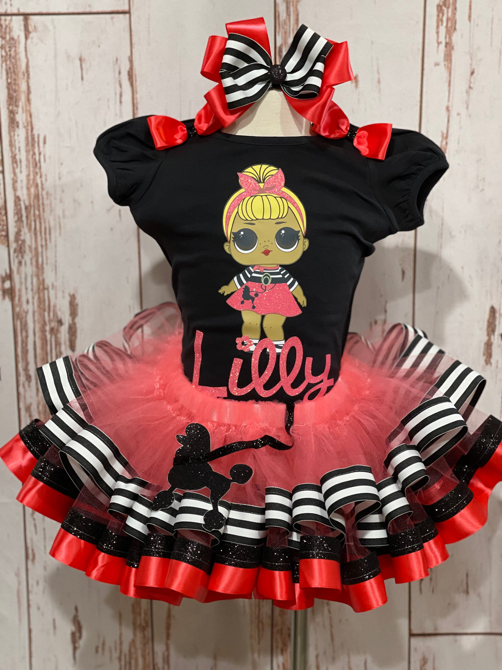LV Designer Tutu Birthday Outfit, LV Theme Dress