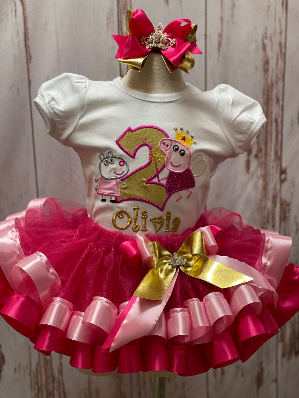 Peppa pig best sale tutu birthday outfit