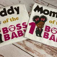 Boss Baby tema camisas de cumpleaños familiares, camisas de bebé jefe, camisas de fiesta de bebé jefe