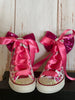 Barbie theme Bling shoes,  Custom bling converse, Barbie Bling shoes