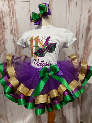 Mardi Gras Tutu Birthday Outfit, Mardi Gras Outfit, Mardi Gras Dress 5T Mardi Gras Tutu Birthday Outfit, Mardi Gras Outfit, Mardi Gras Dress 5T