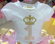 Gold Crown theme family birthday shirts, Mommy Daddy shirt