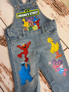 Sesame Street theme Denim Overall set
