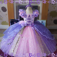 Rapunzel Inspired Dress, Rapunzel Tangled Tutu Dress, Tangled Princess Costume, Pink and Purple Princess Dress